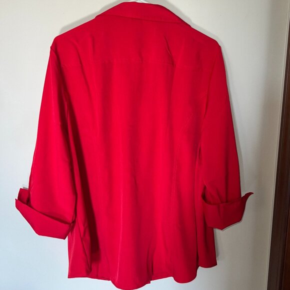 Cato Button Down Athlesiure sports wear top Deep Red 18-20W New with Tags - Picture 3 of 9
